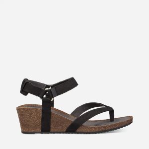 Teva Mahonia Wedge Thong Σανδαλια Γυναικεια - μαυρα